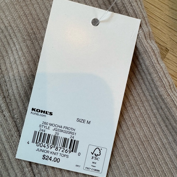 SO • Sweetheart Neck Top • Mocha Froth • Medium - Picture 5 of 6